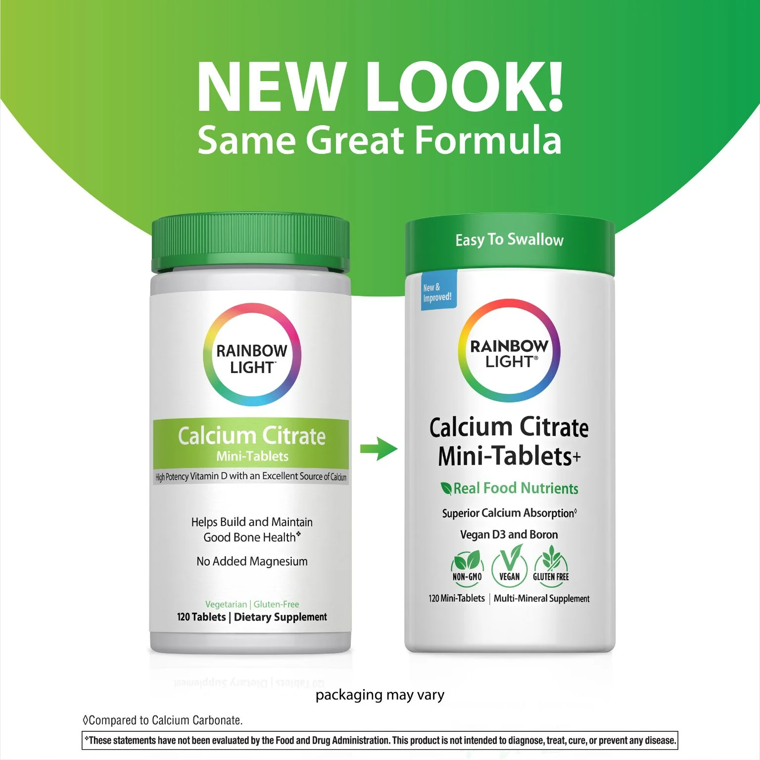 Calcium Citrate Mini-Tablets + Real Food Nutrients, 120 Vegan Mini-Tablets - Image 3