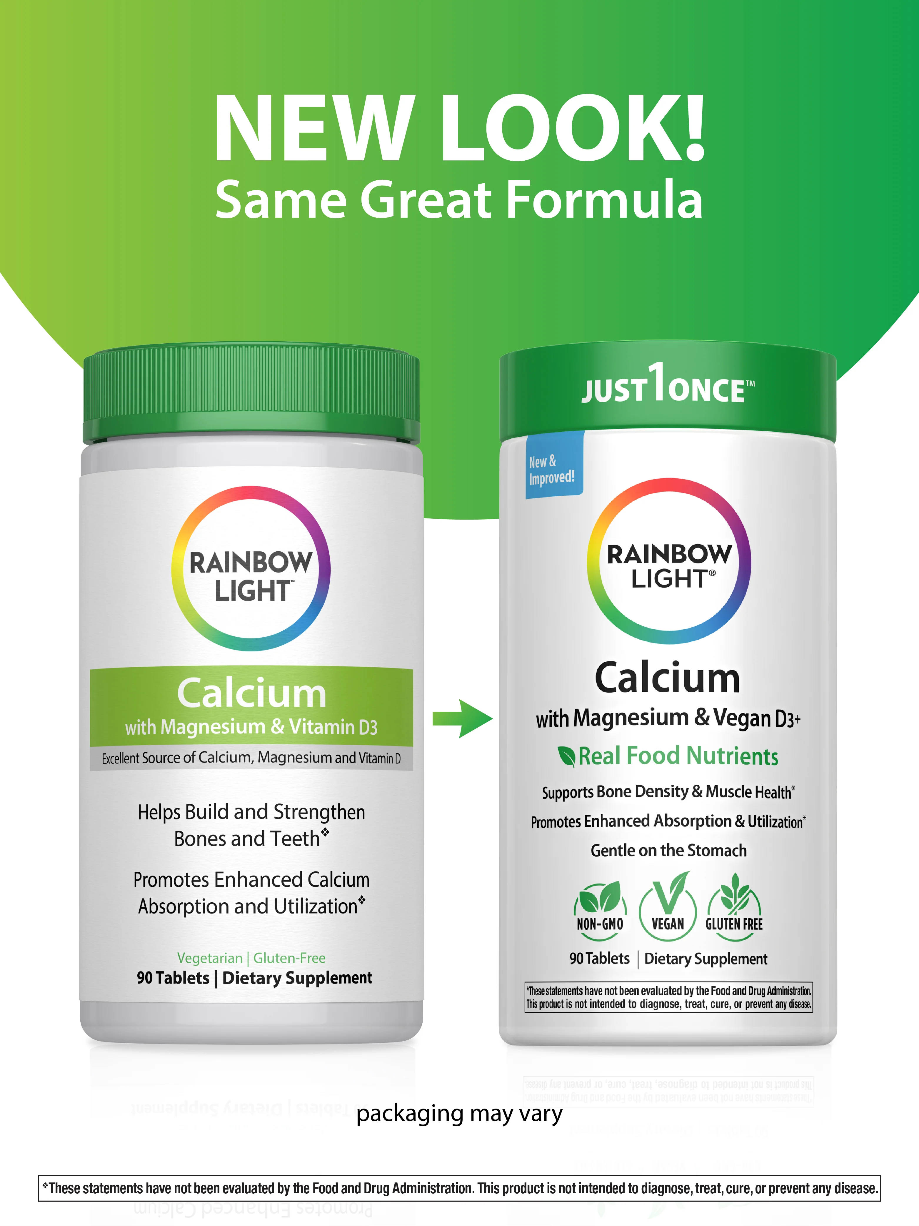 Calcium Magnesium and Vegan D3 + Real Food Nutrients, 90 Vegan Caplets - Image 4