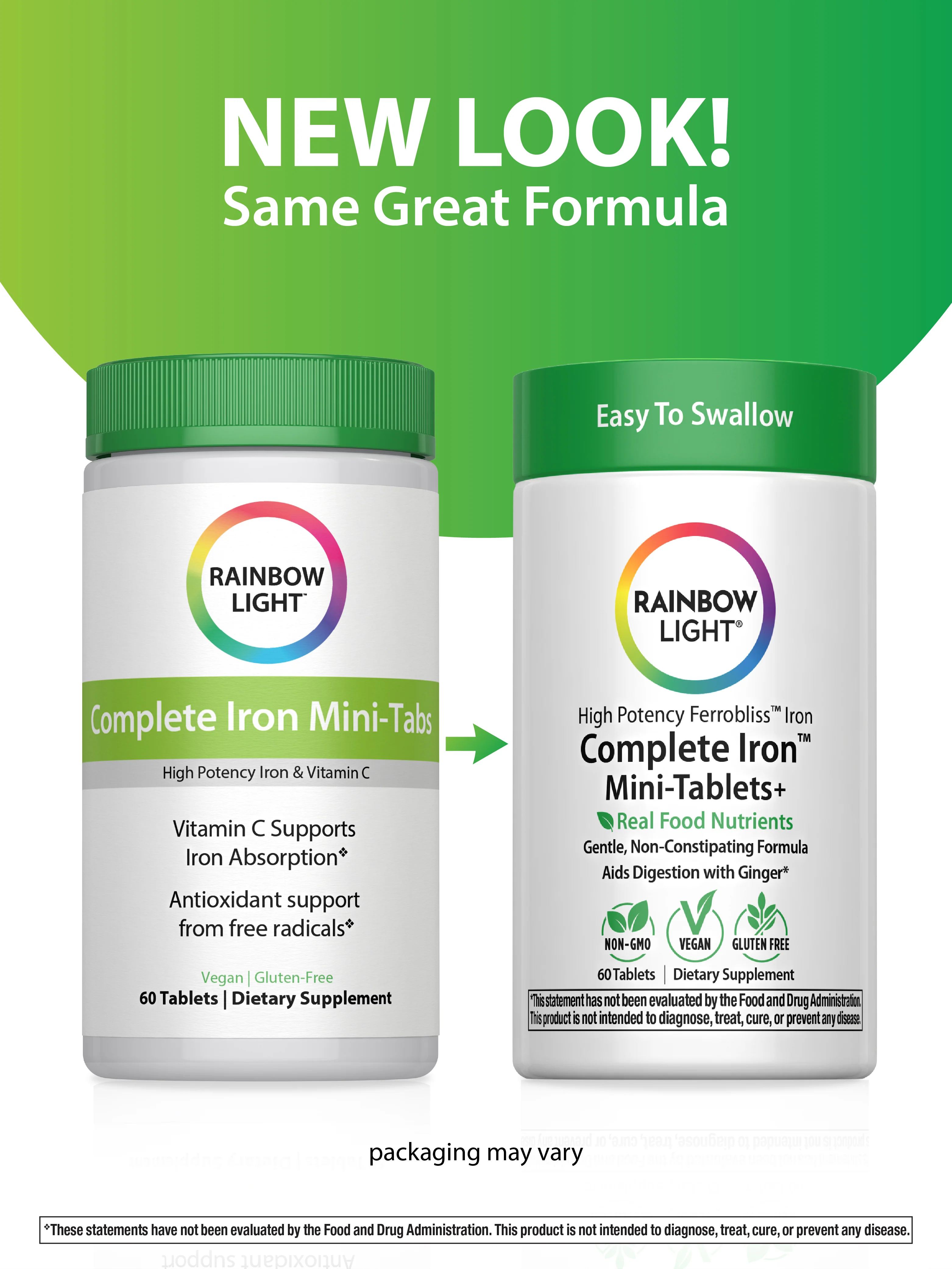 Complete Iron Mini-Tablets + Real Food Nutrients, 60 Vegan Mini-Tablets - Image 3