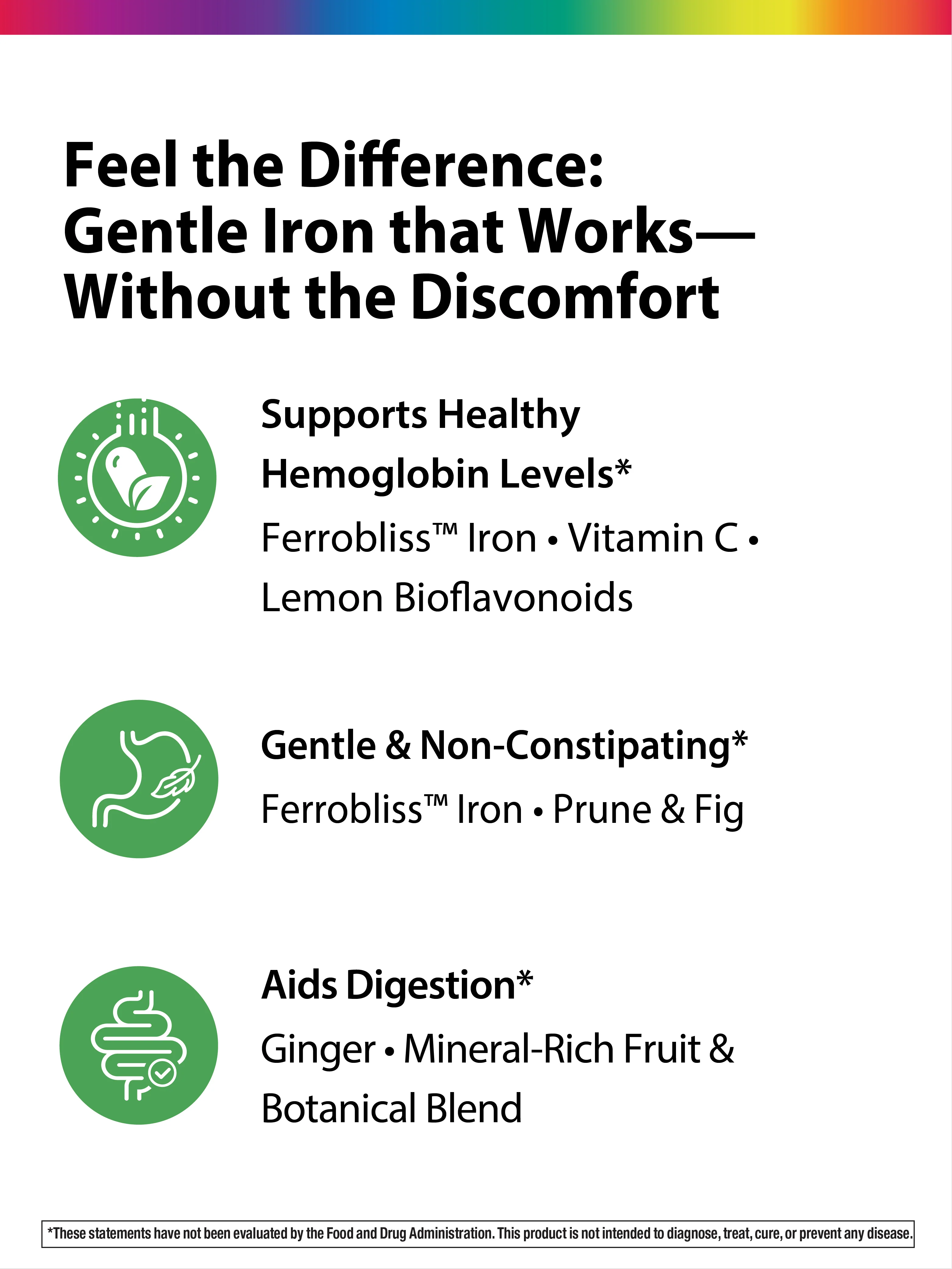 Complete Iron Mini-Tablets + Real Food Nutrients, 60 Vegan Mini-Tablets - Image 4