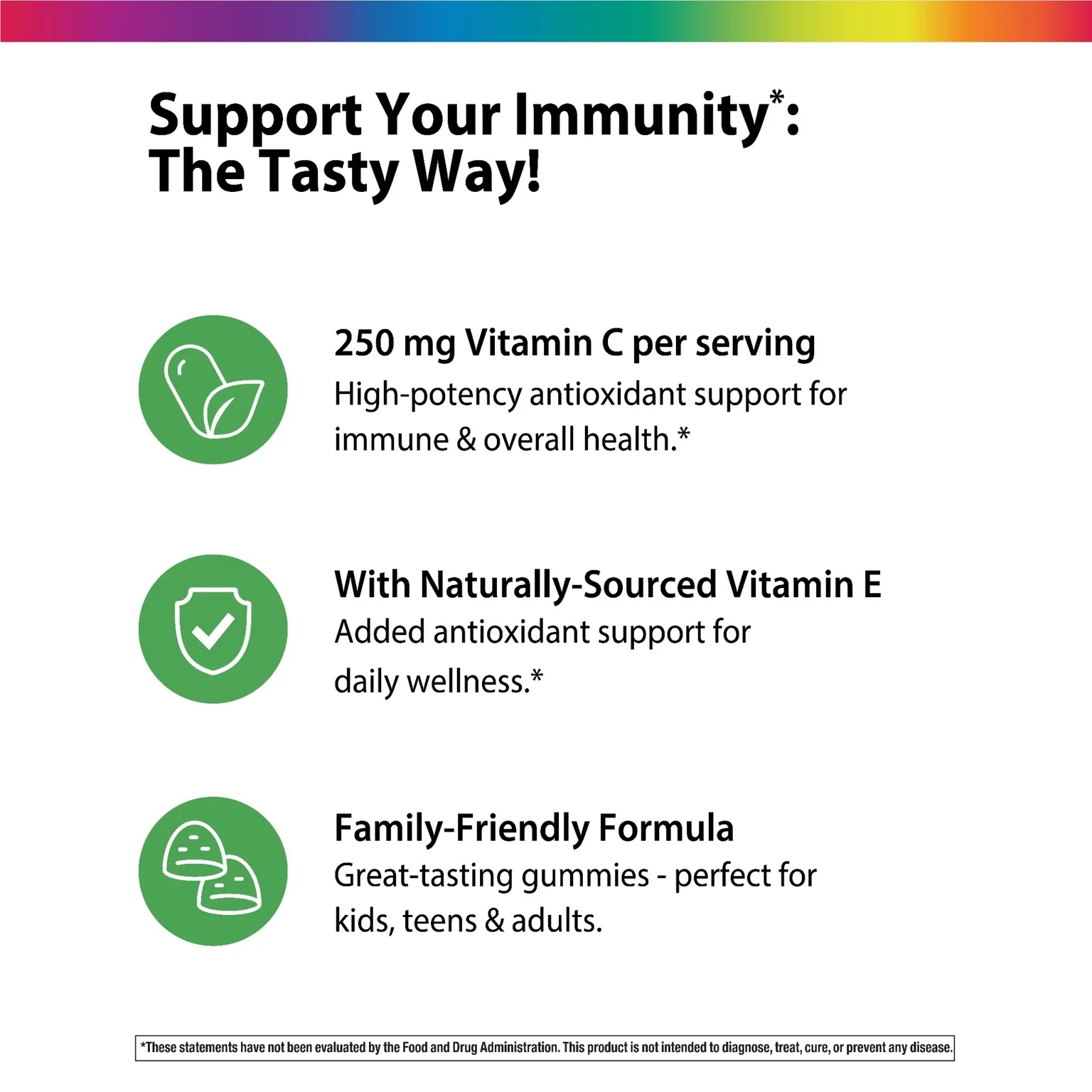 High Potency Vitamin C Gummies, 60 Vegan Gummies - Image 3