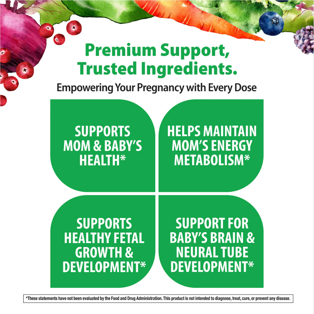 Prenatal One + Real Food Nutrients, 120 Vegan Caplets - Image 4