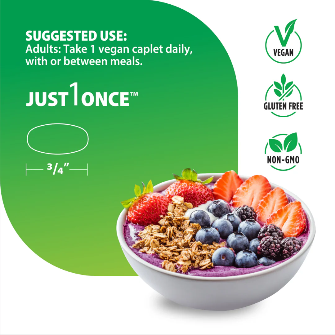 Prenatal One + Real Food Nutrients, 120 Vegan Caplets - Image 5