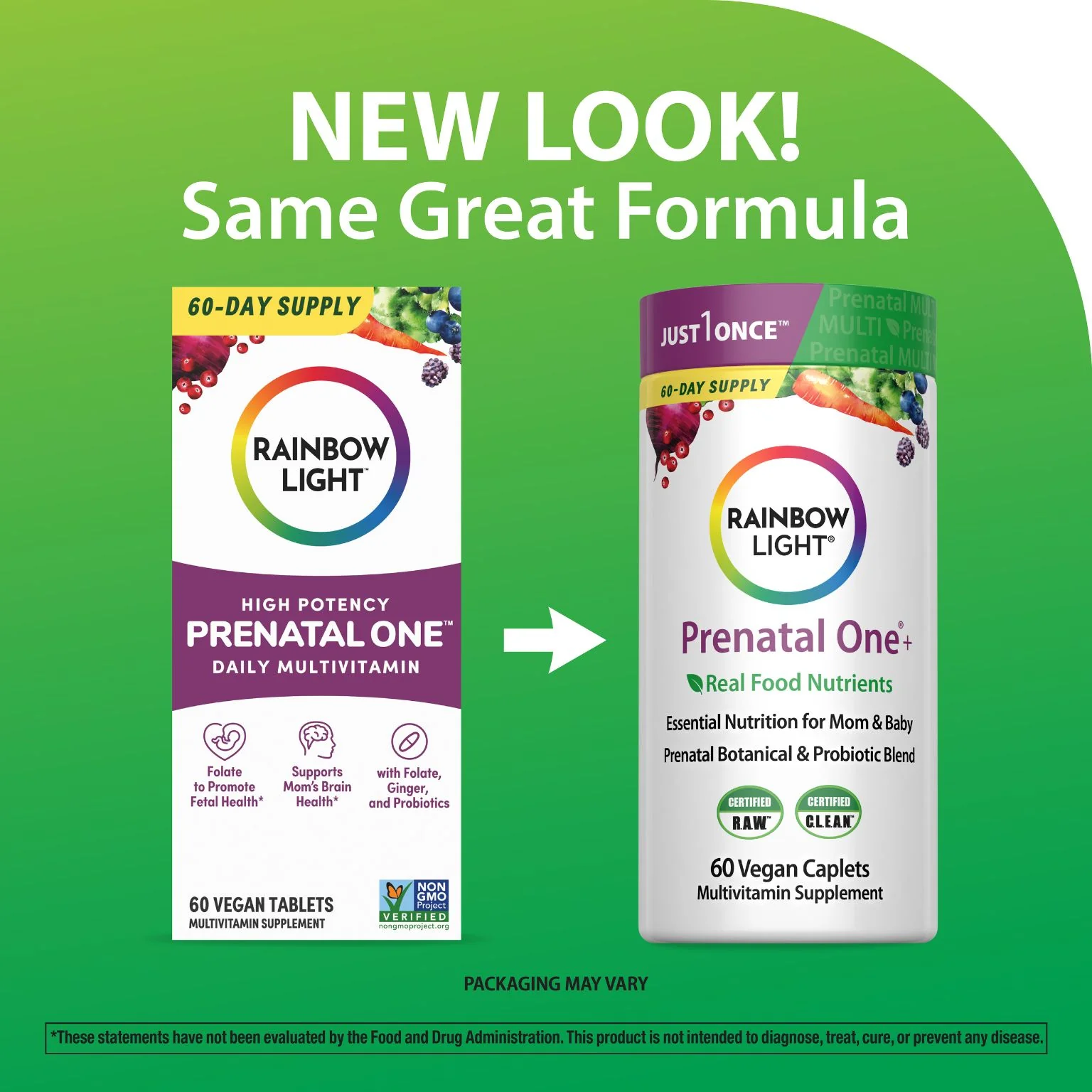 Prenatal One + Real Food Nutrients, 60 Vegan Caplets - Image 3