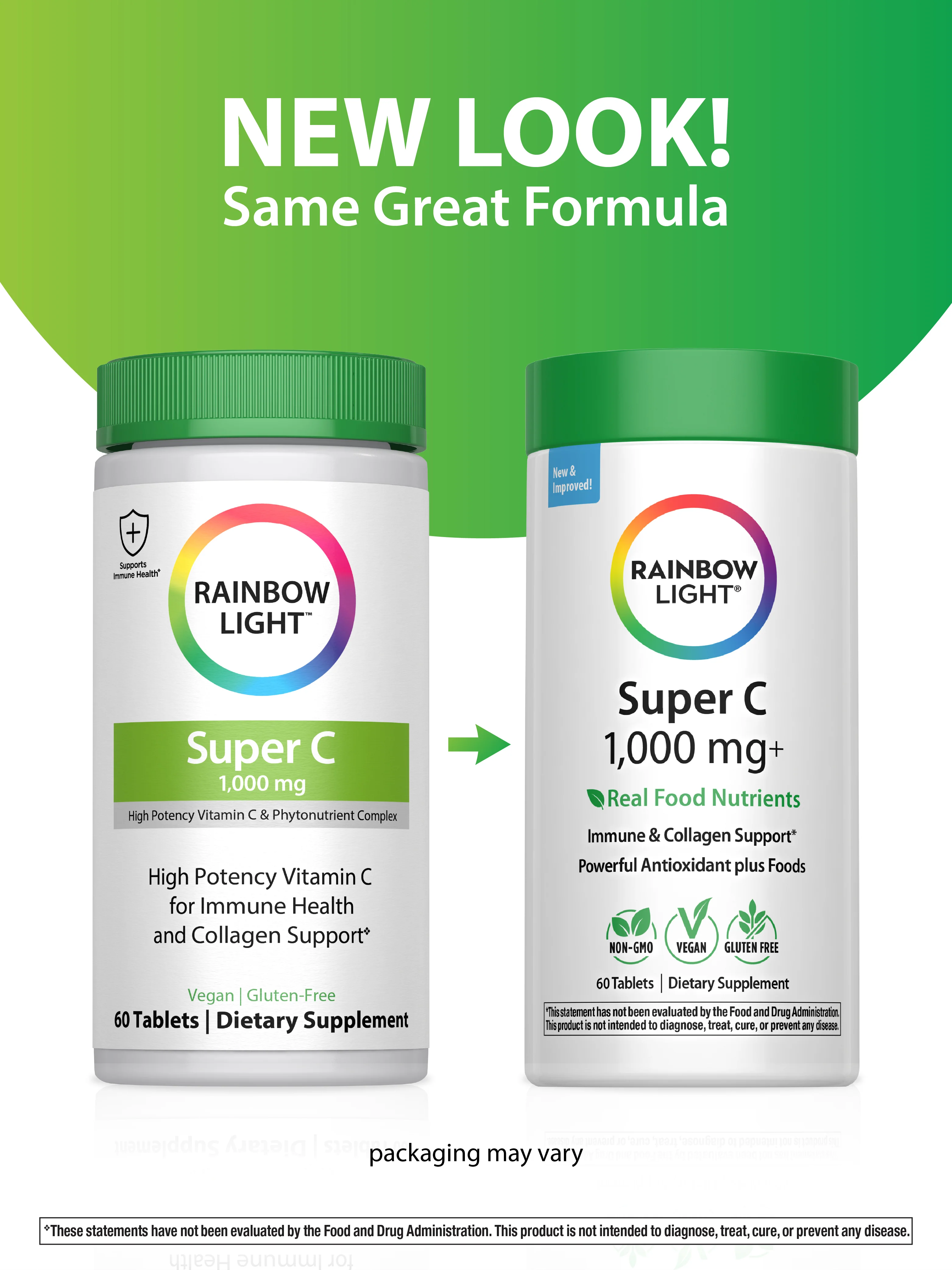 Super C 1,000 mg + Real Food Nutrients, 60 Vegan Caplets - Image 3