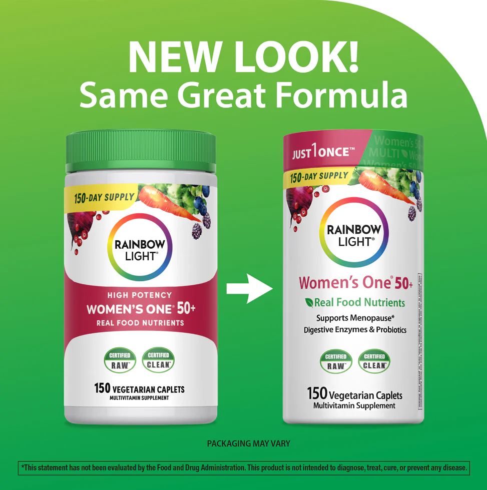 Women's One 50+ plus Real Food Nutrients, 150 Vegetarian Caplets - Image 3