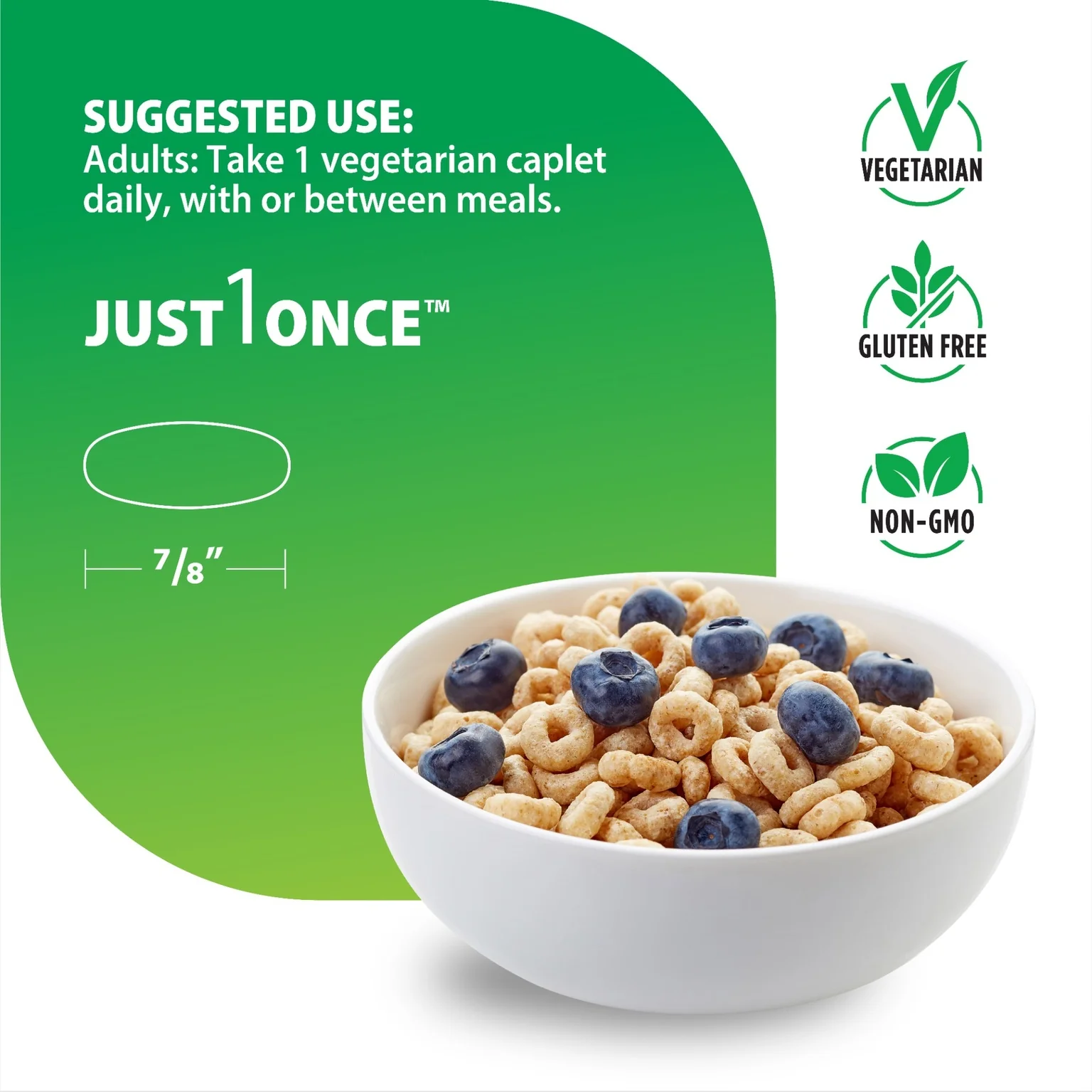 Women's One + Real Food Nutrients, 60 Vegetarian Caplets - Image 5